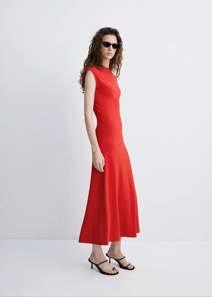 red h and m dress H&M TREND Chiffon Black Red Floral Poppy Pleated Midi Dress size 8 10 EU 36  US 6