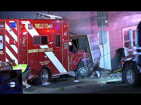 Crash knocks fire truck into home in Rockland, injuring firefighters ...