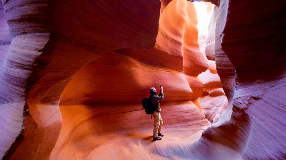Antelope Canyon is one of the striking features in Lake Powell Navajo Tribal Park in Arizona. - OceanFishing/iStockphoto/Getty Images