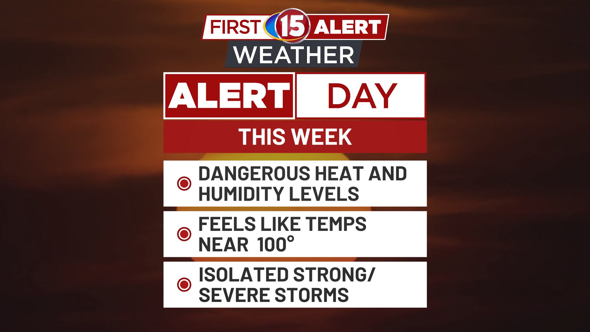 First alert day - Tracking storm threat for Thursday night