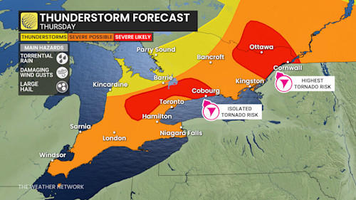 Heat wave, severe storm threat persists in Ontario, Quebec Thursday
