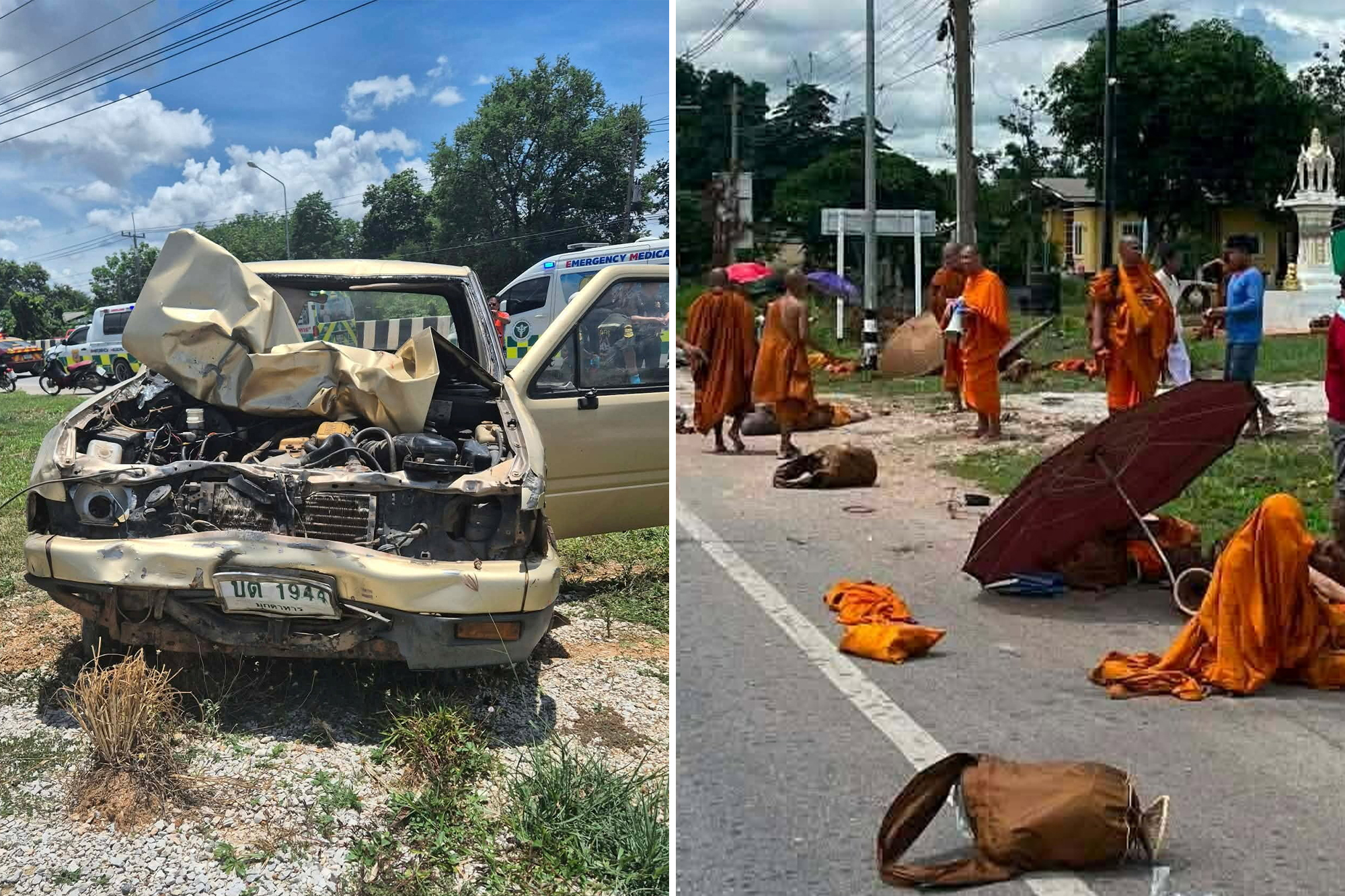 Eight monks killed on pilgrimage in Thailand after truck driven by boy ...