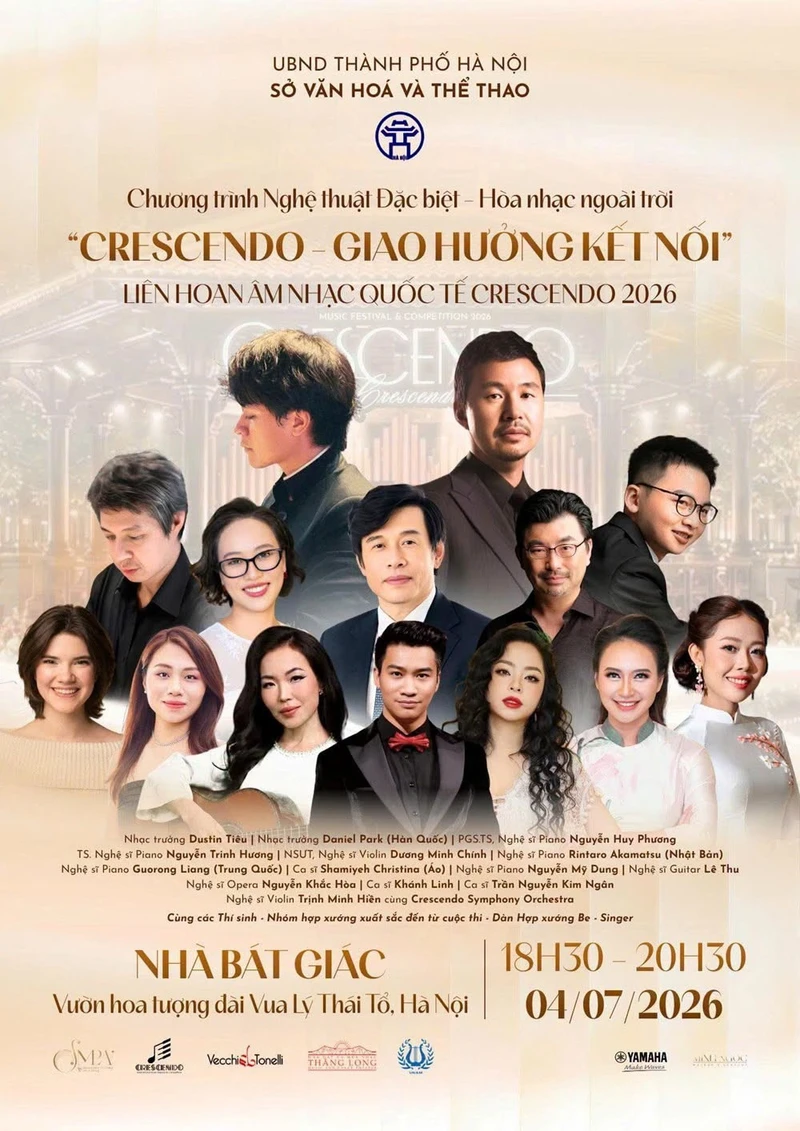 Đêm nhạc giao hưởng 'Crescendo' quy tụ đông đảo nghệ sỹ Việt Nam và quốc tế