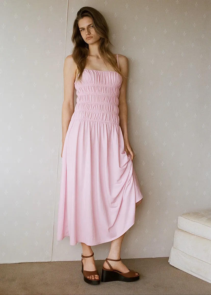h and m pink maxi dress Ladies - Light Pink Maxi halterneck dress - Size: XS