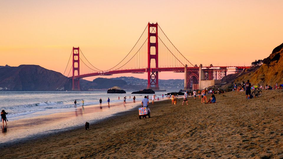 Baker Beach boasts one of the most incredible views of the symbol of San Francisco, the Golden Gate Bridge. - chrisshotz/iStockphoto/Getty Images
