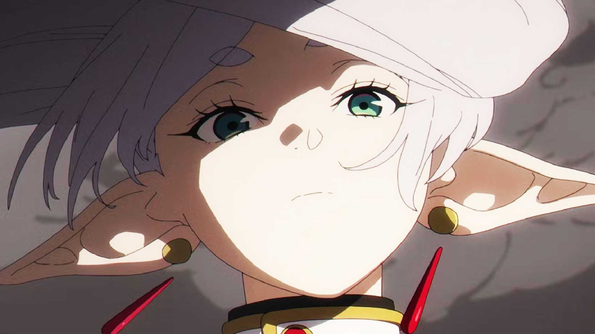 Frieren looking menacing in Frieren Beyond Journey's End