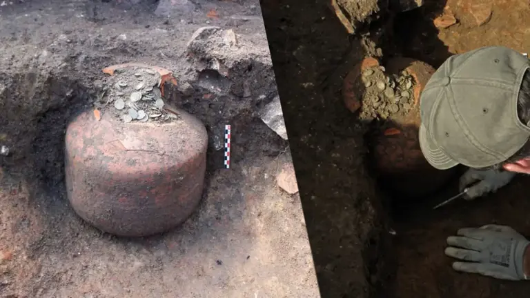  Arqueólogos desentierran una jarra con miles de monedas romanas con más de 1.800 años de antigüedad 