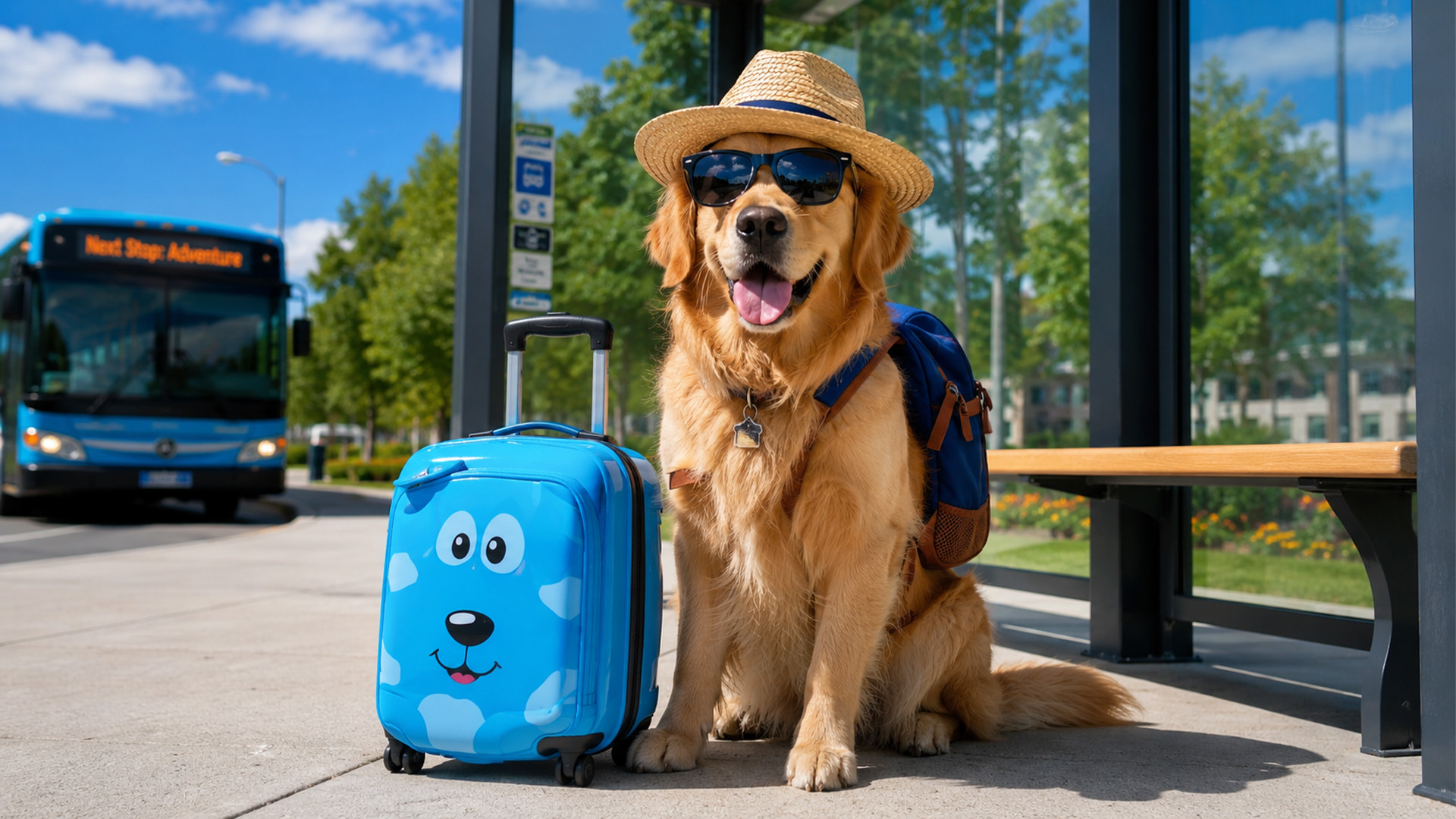 My dog packed for freedom