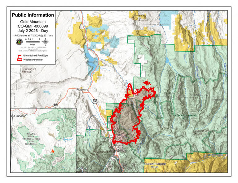 Gold Mountain Fire grows to more than 18,000 acres, triggers pre ...