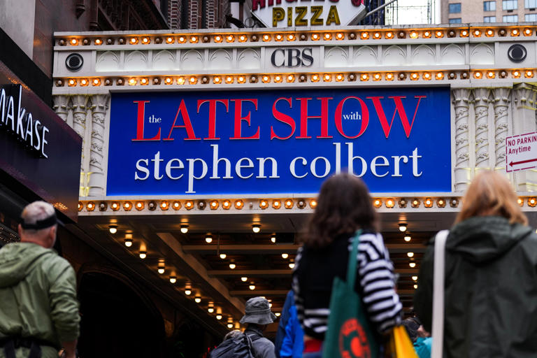 Colbert 'Late Show' sign buyer clarifies status of iconic marquee