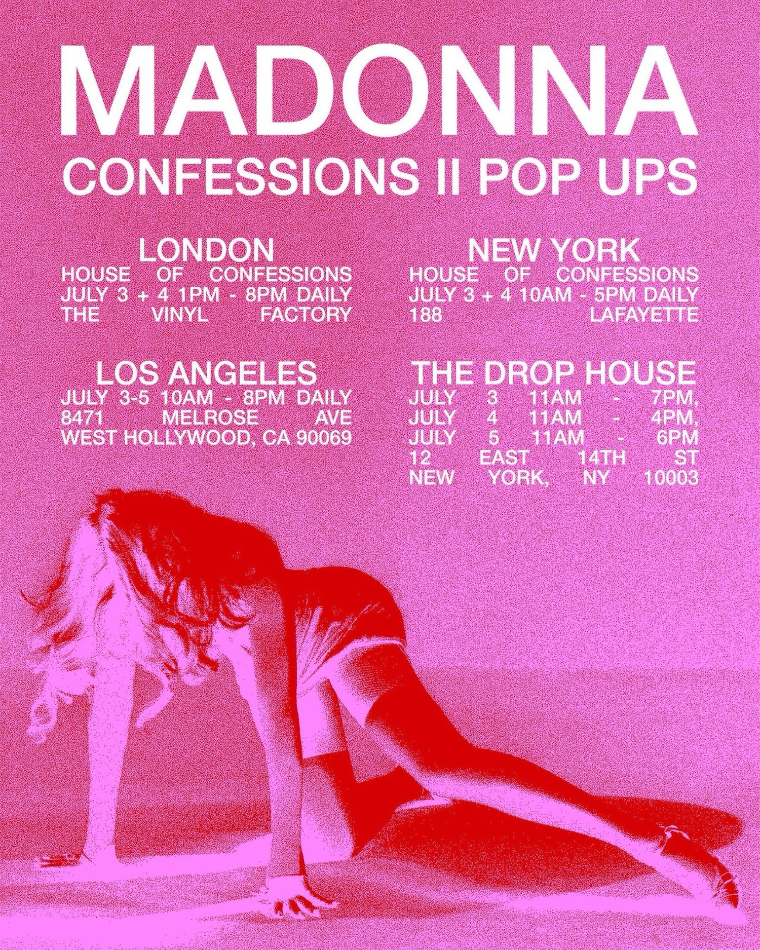 Madonna Confessions II pop-up, NYC