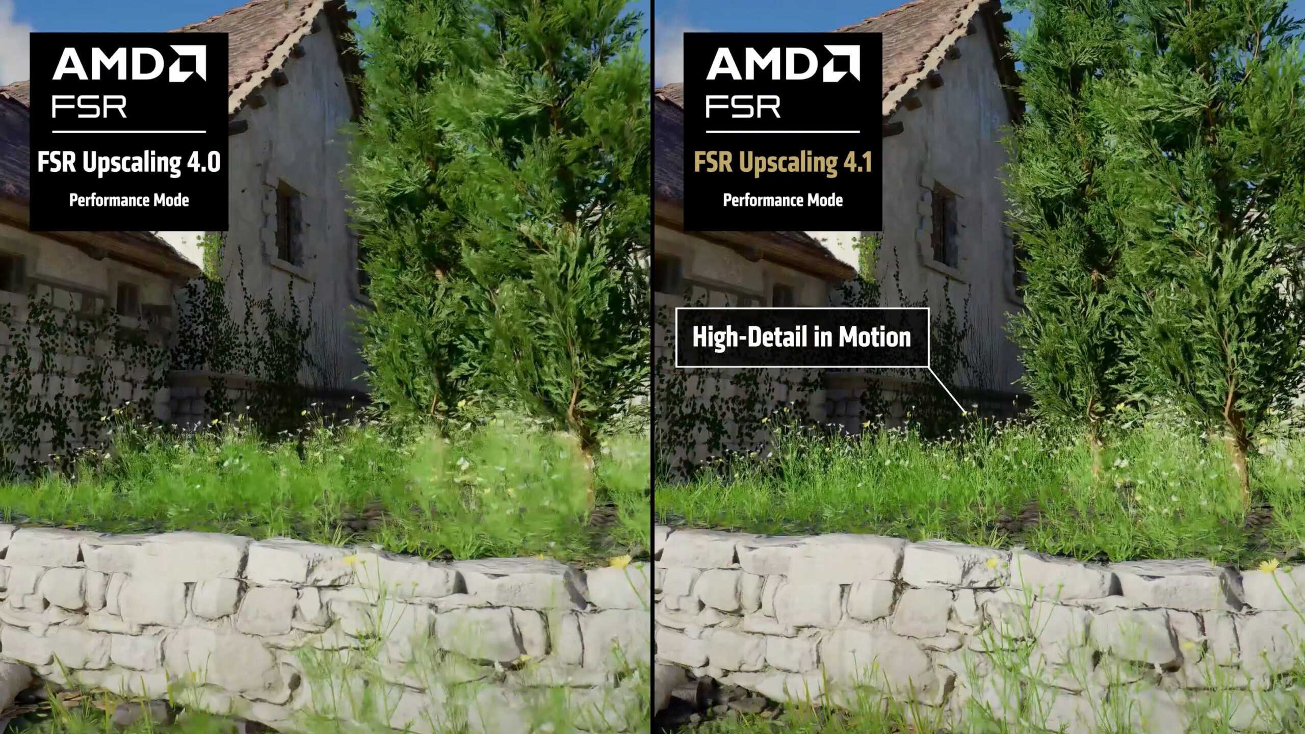 A comparison of AMD's FSR 4.0 and FSR 4.1