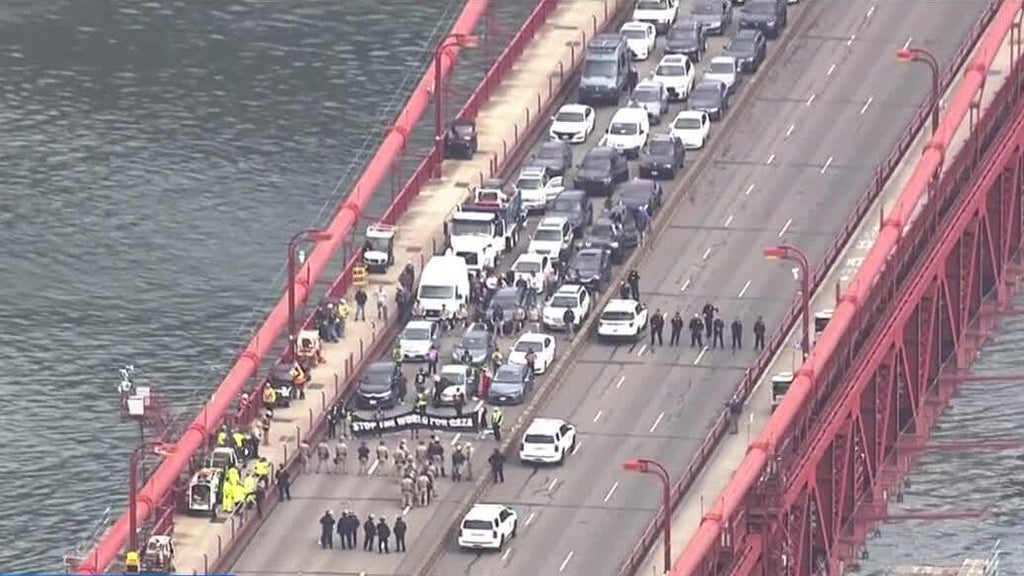Pro-Palestinian protesters who blocked Golden Gate Bridge convicted of ...