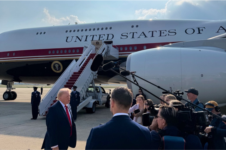 Trump’s new Air Force One: Odd detail in background of post raises eyebrows