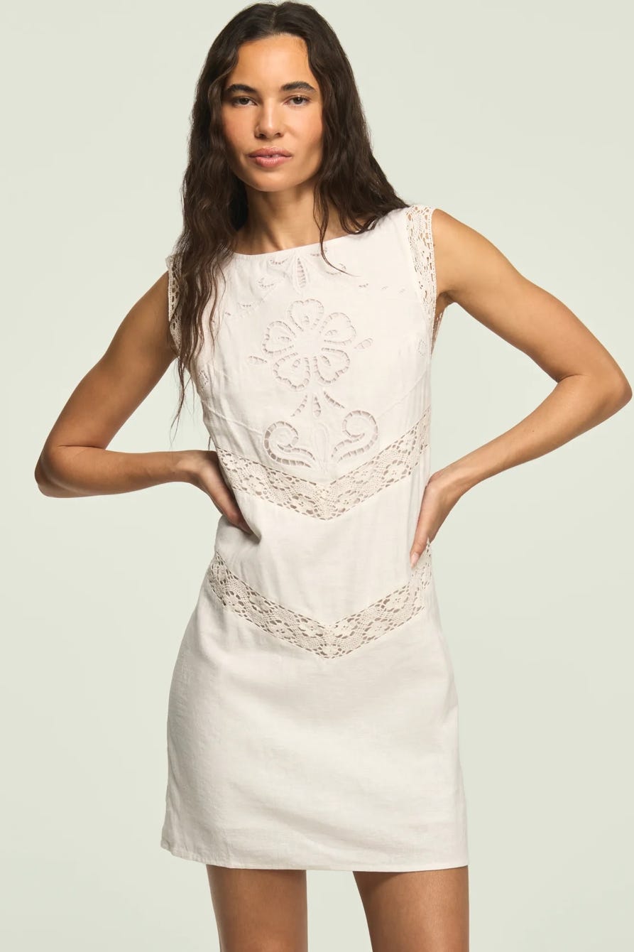 Lucky Brand Schiffli Shift Dress