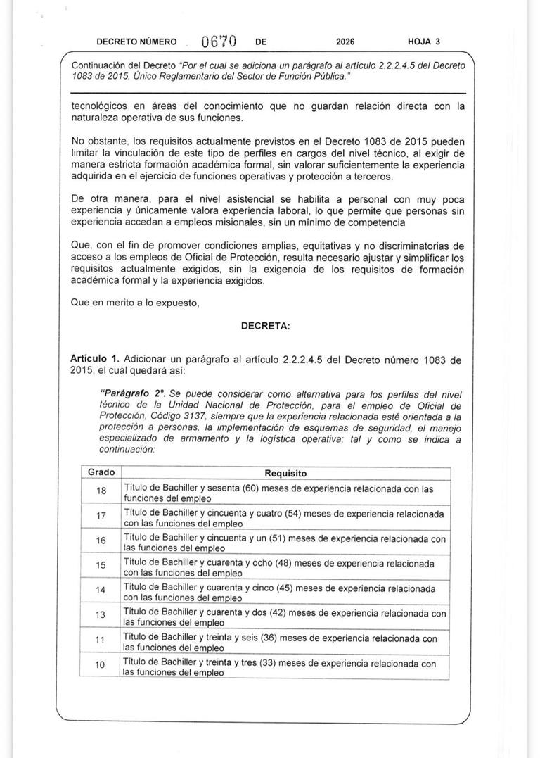Decreto firmado por el Gobierno de Gustavo Petro.