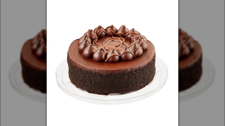 Freshness Guaranteed 5-Inch Chocolate Cake with white background