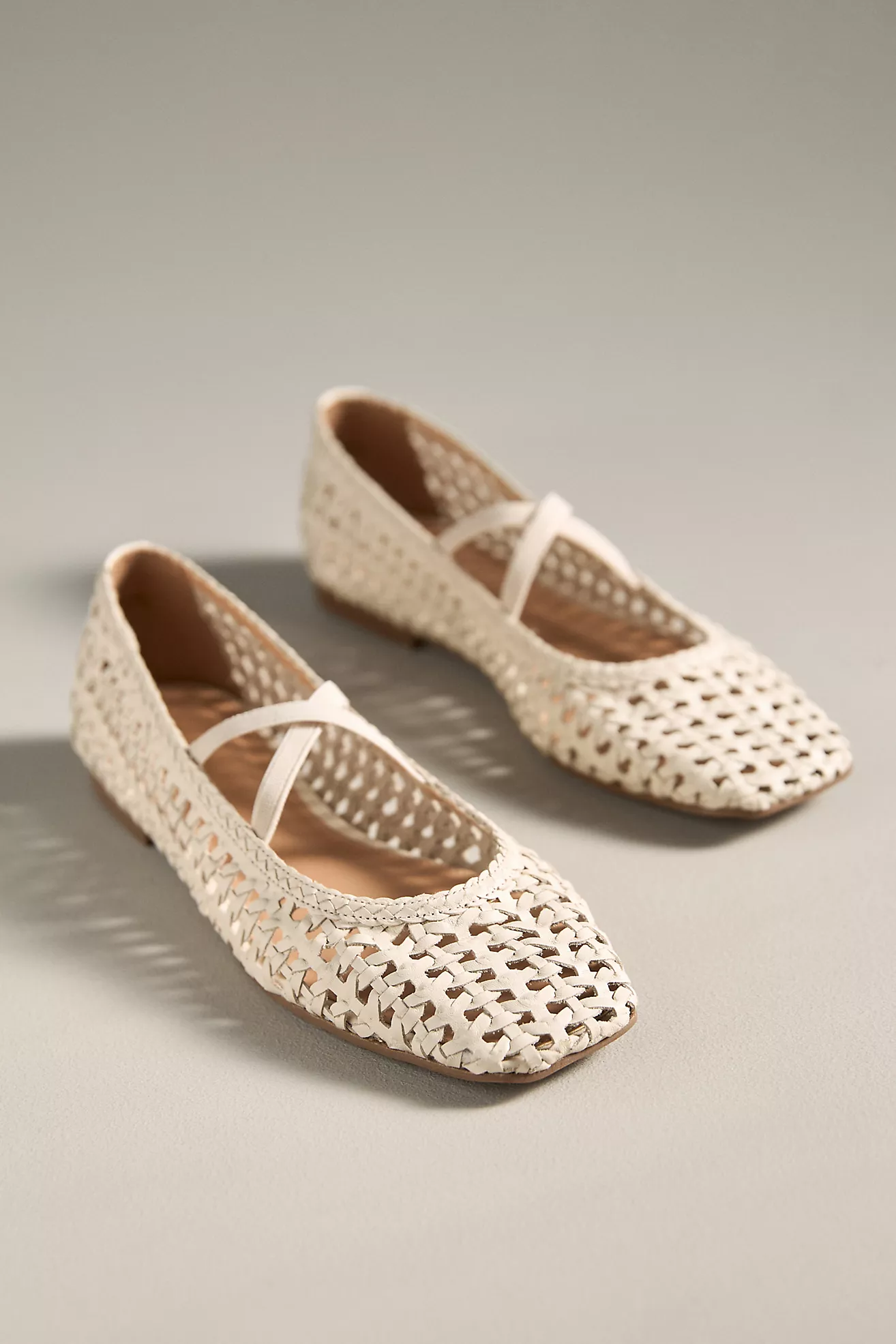 By Anthropologie Kierstan Woven Leather Ballet Flats