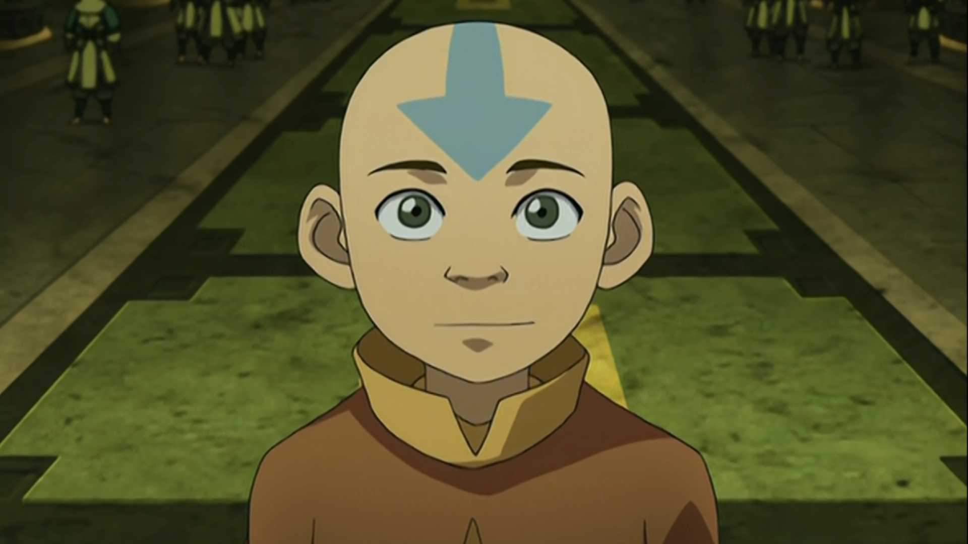 Aang looking straight ahead in Avatar The Last Airbender season 2