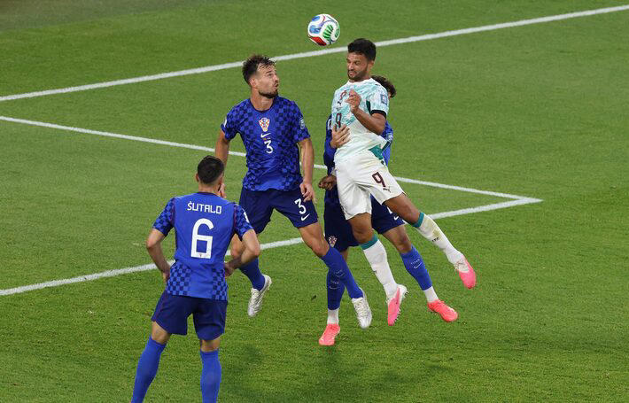 Gonçalo Ramos marca e dá a vitória a Portugal sobre a Croácia. Foto: Mattia Ozbot/Getty Images via AFP