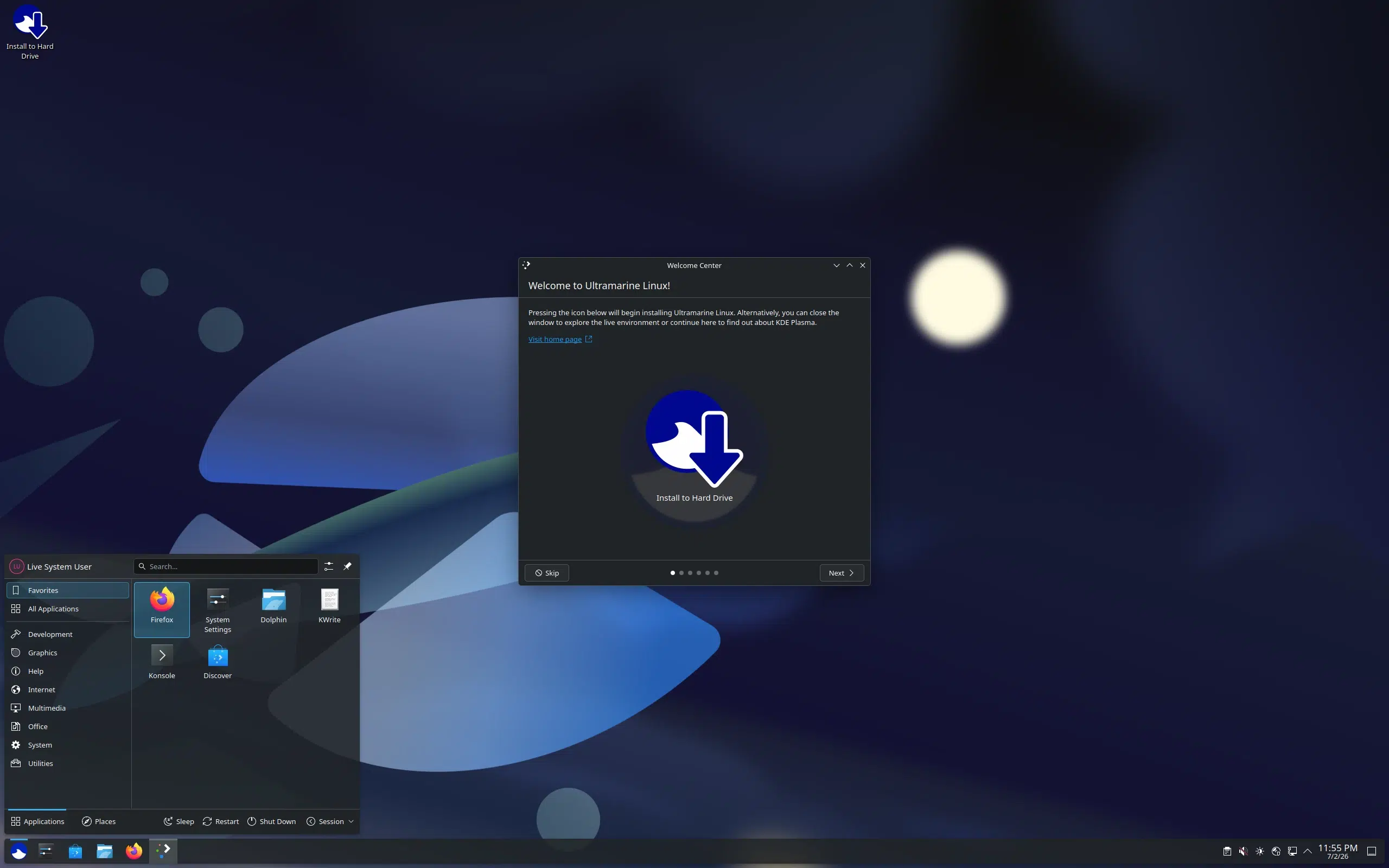 Ultramarine 44 ya está disponible con Fedora 44, Linux 7.0 y KDE Plasma 6.7