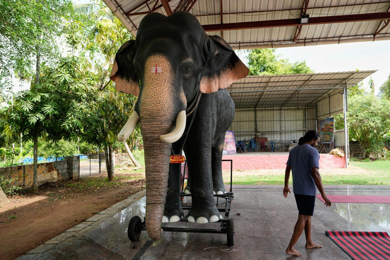 Robotic elephants are replacing live ones at Kerala temple festivals ...