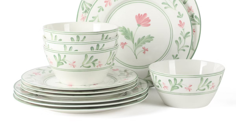 Martha Stewart dropped a pretty floral 12-piece dinnerware set at Target