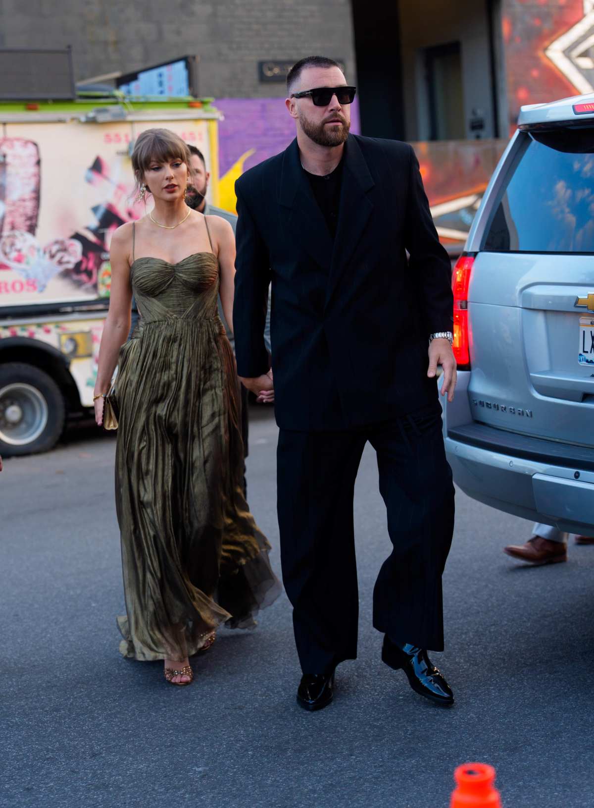 NEW YORK, NY - MAY 16: Taylor Swift and Travis Kelce are seen on May 16, 2026 in New York City. (Photo by XNY/Star Max/GC Images)