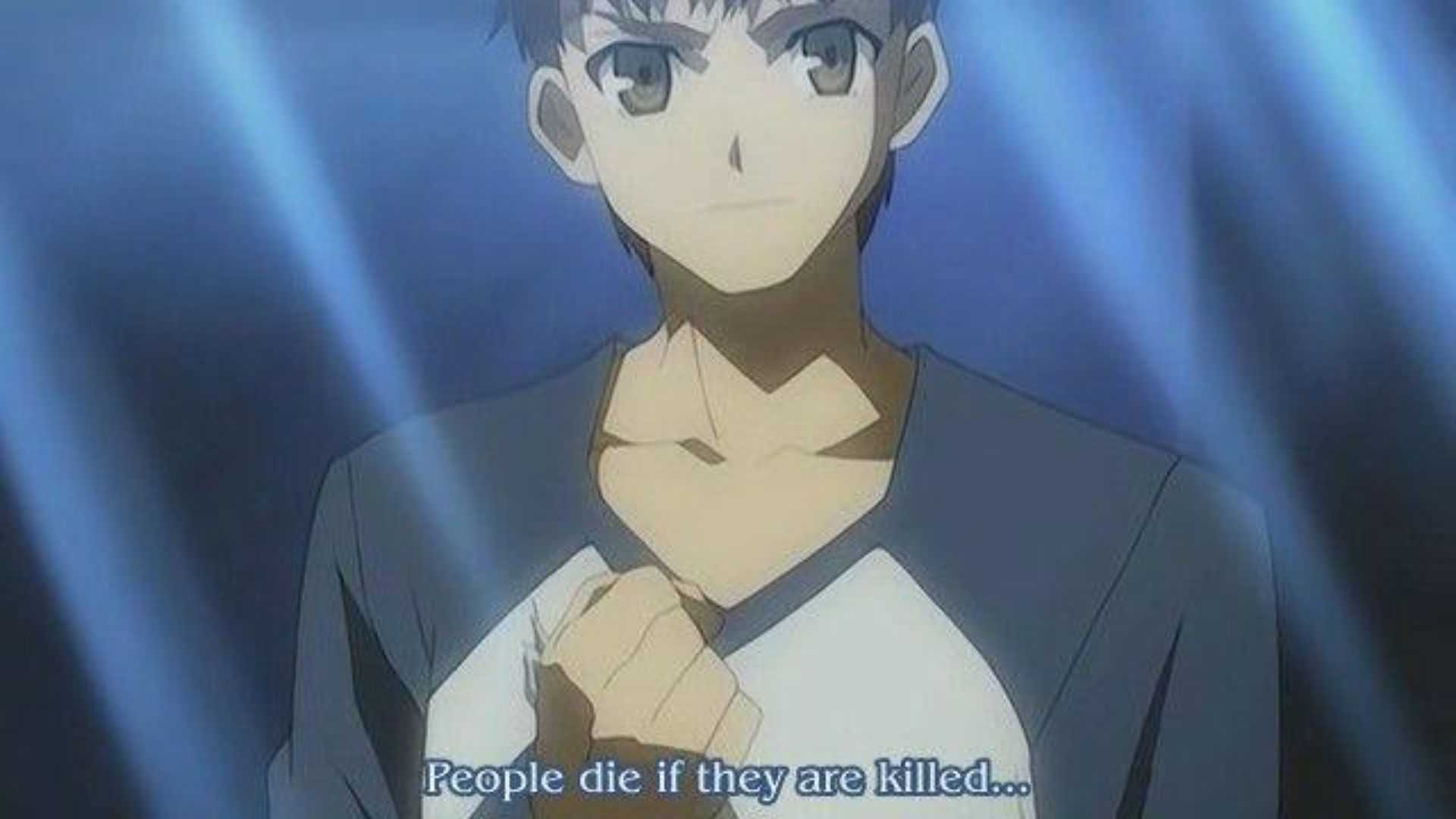 Shirou Emiya saying his iconic line