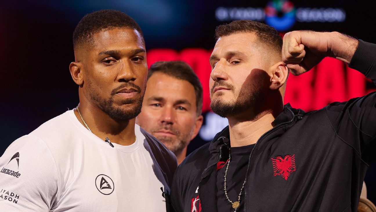 Anthony Joshua vs. Kristian Prenga: How to watch in UK, ring walk time, date, TV channel, undercard
