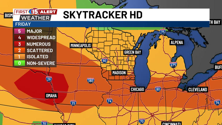 First alert day - another round of strong storms possible