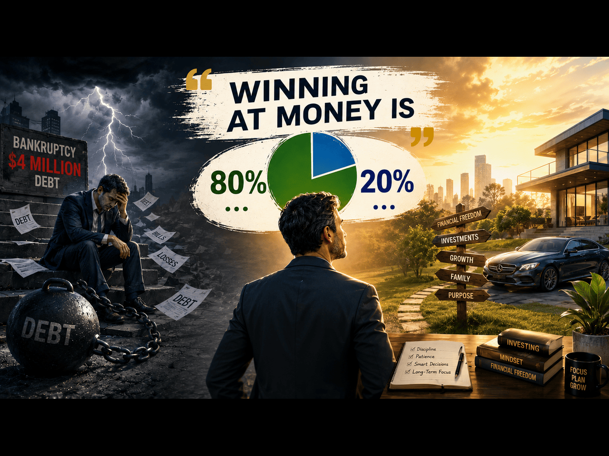 Winning at money is 80% behavior and 20% - Wealth wisdom of the day from millionaire who once faced $4 mn bankruptcy