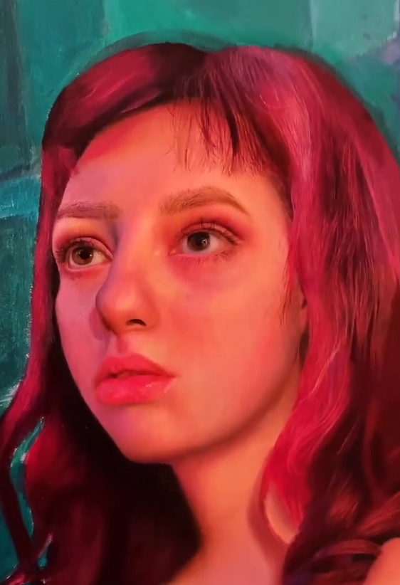 Art detail process: Close-up look at painting techniques