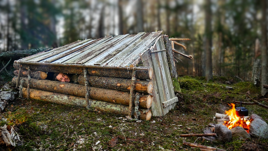 The reality of living in a fallen tree shelter