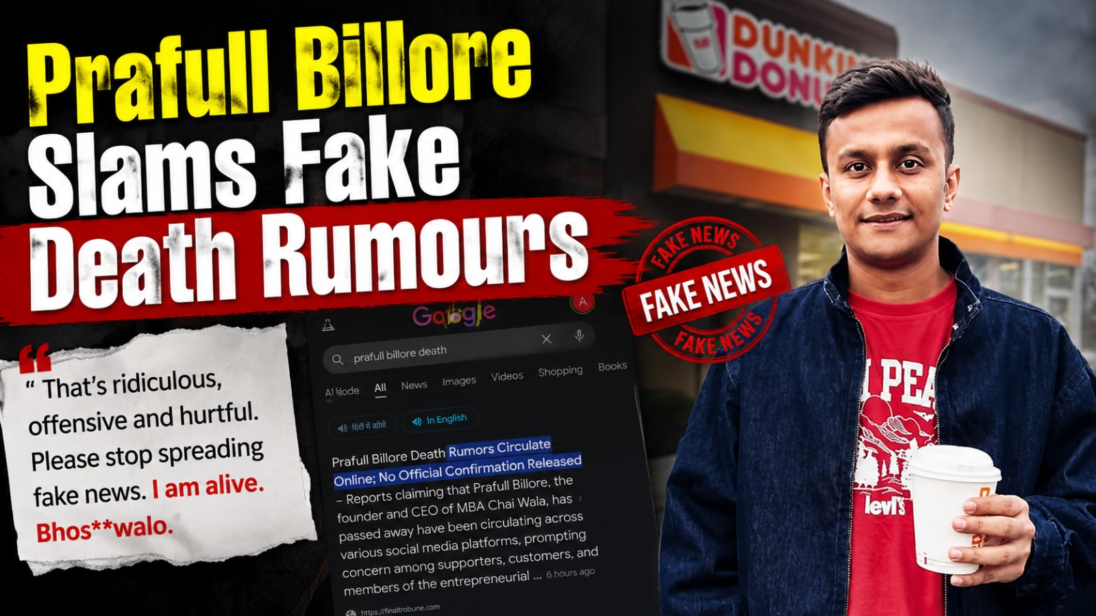 'I am alive': MBA Chaiwala founder Prafull Billore shuts down viral ...
