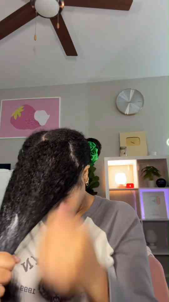 Afro hair transformation sitting and standing style comparison