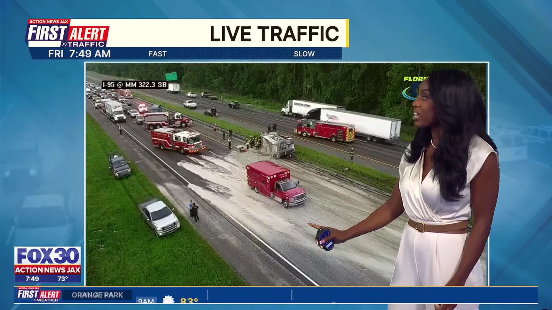 All I-95 lanes blocked in St. Johns County due to overturned semi ...