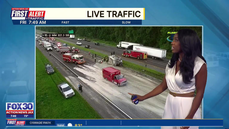 All I-95 lanes blocked in St. Johns County due to overturned semi ...
