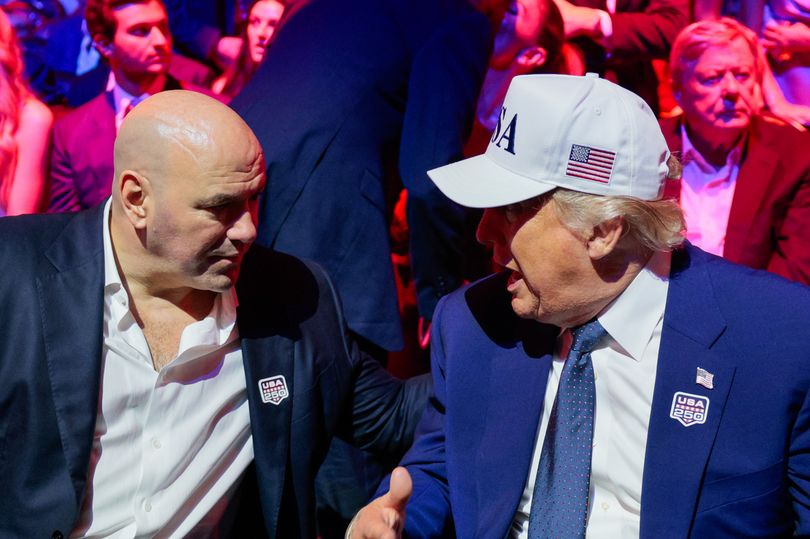 UFC CEO Dana White and U.S. President Donald Trump were sat cageside for UFC Freedom 250 at the White House