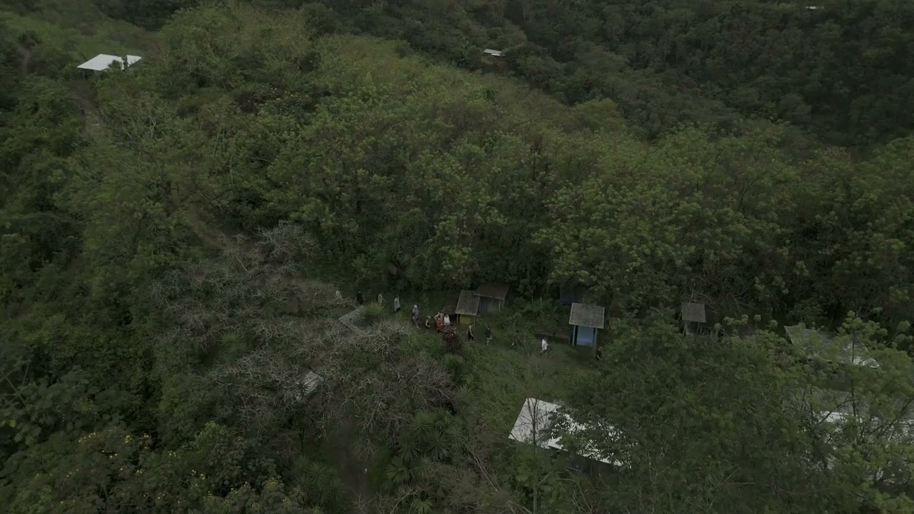 Semuc Champey, Guatemala: Drone flies over turquoise pools