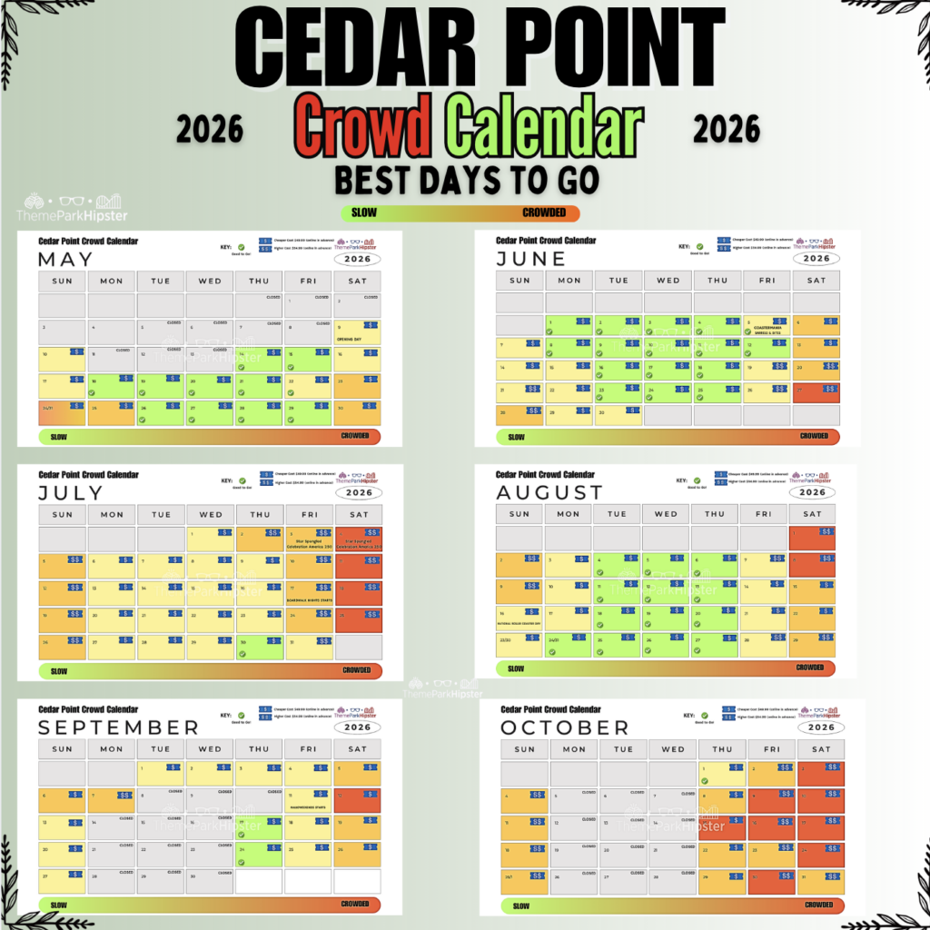 2026 Cedar Point crowd calendar: Avoid the long lines on your trip!