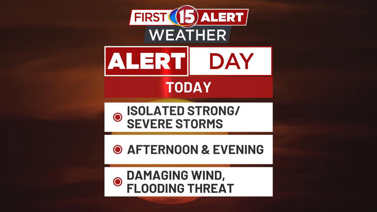 First alert day - another round of strong storms possible