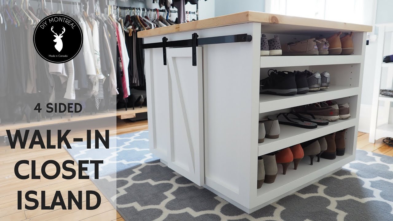 Epic closet island with hidden storage!