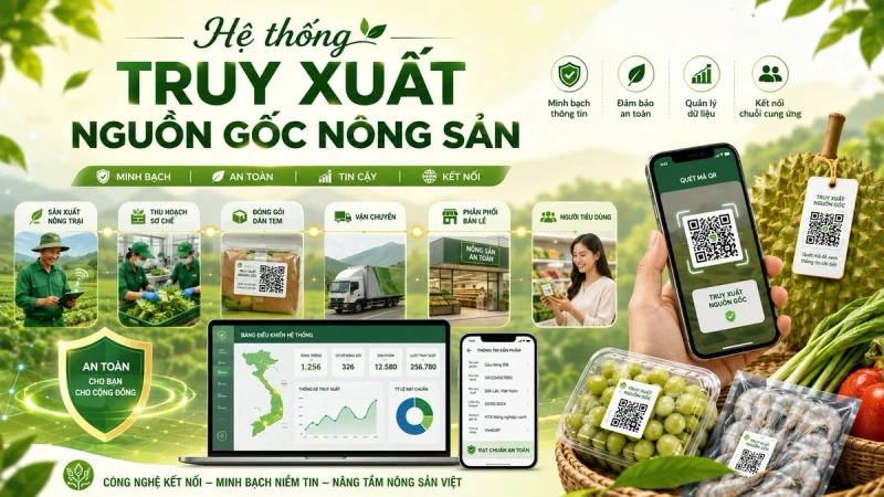 Hệ thống truy xuất nguồn gốc nâng tầm vị thế nông sản Việt