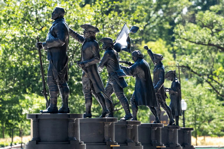 Trump promotes Caesar Rodney statue at DC Freedom Plaza