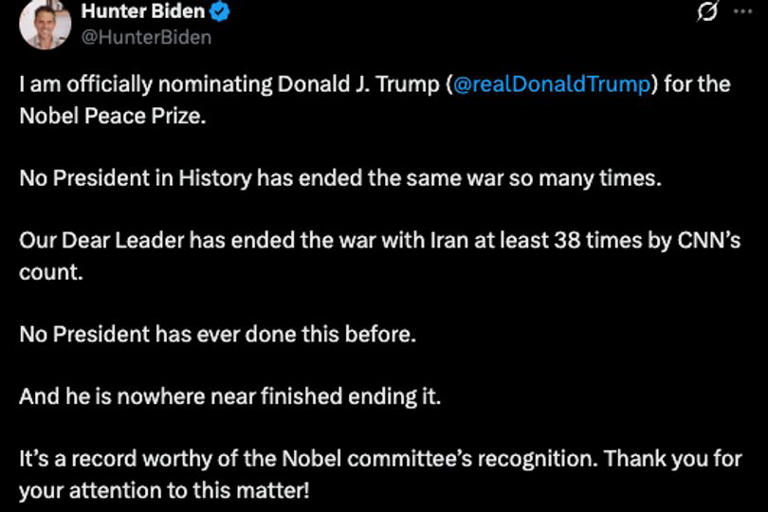 hunter-biden-nominates-trump-for-nobel-peace-prize-for-ending-the-war