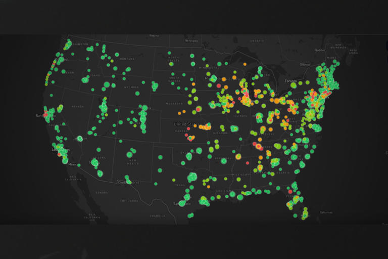 Map shows July 4 firework conditions across US