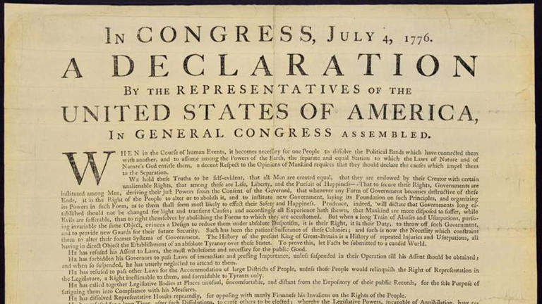 Rare 1776 copy of US Declaration of Independence discovered in London ...