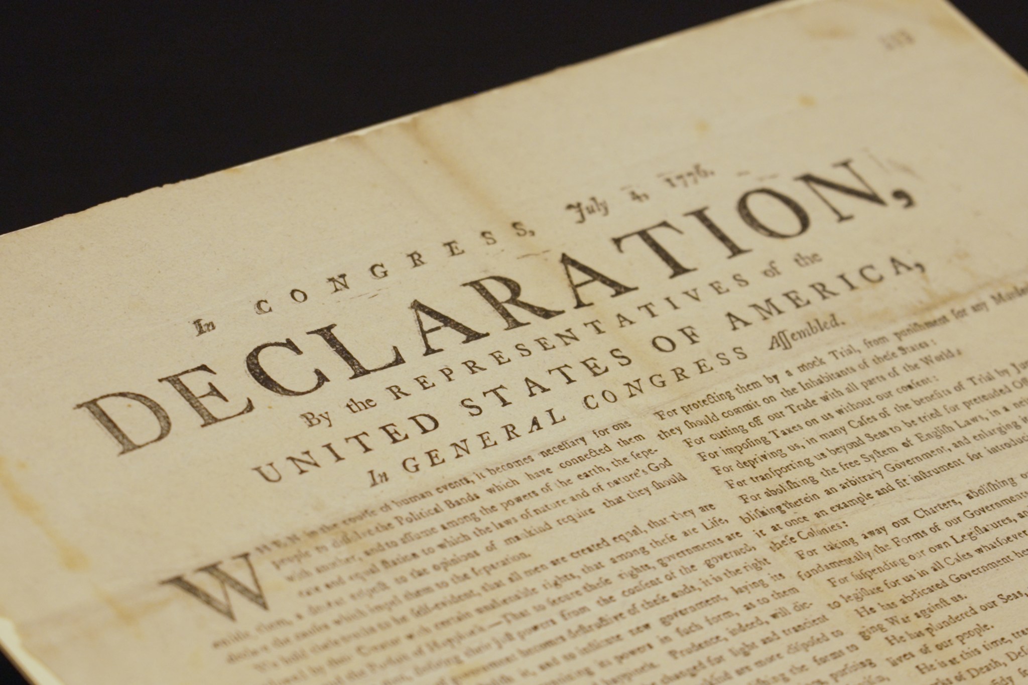 UK finding copy of US Declaration of Independence 
