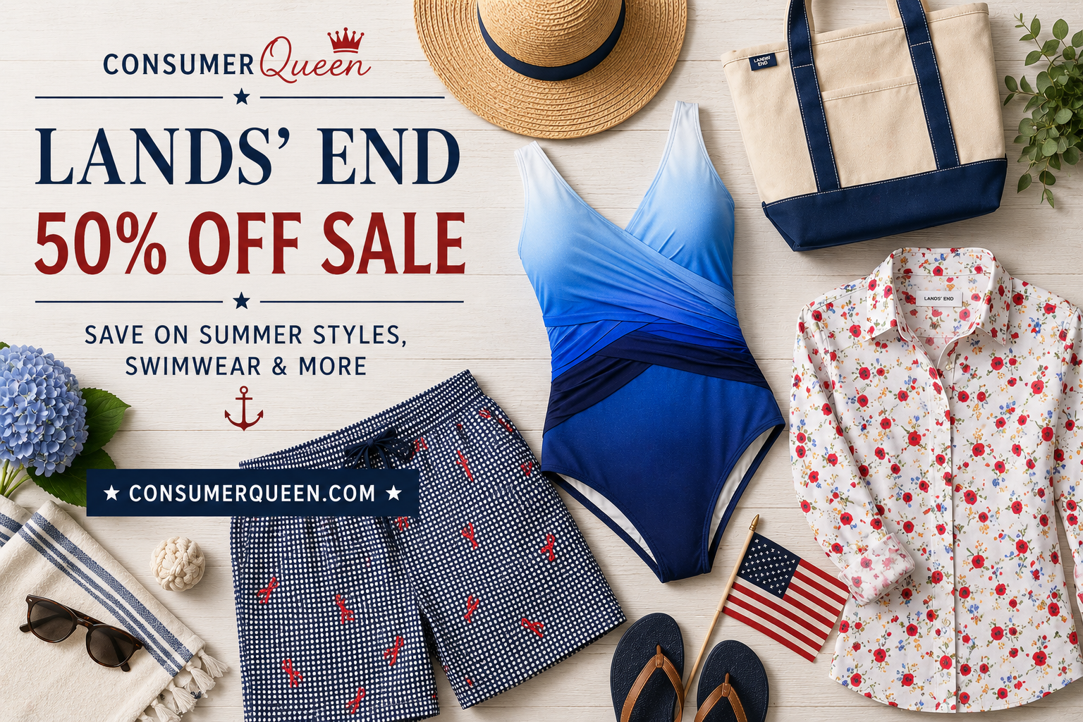 Lands' End 50% off sale: Save on summer styles, swimwear & more